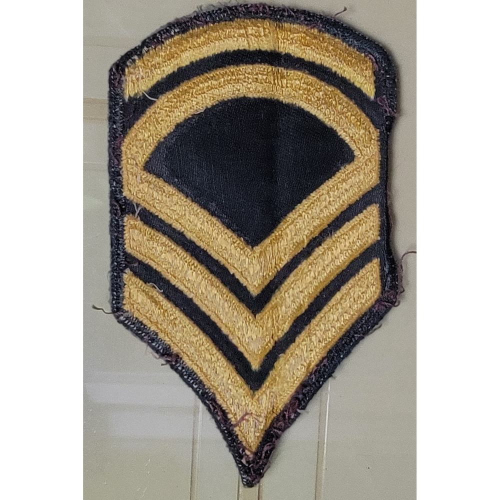 Vintage US Army Sergeant First Class SFC E-7 Rank Insignia Patch Gold Sew On